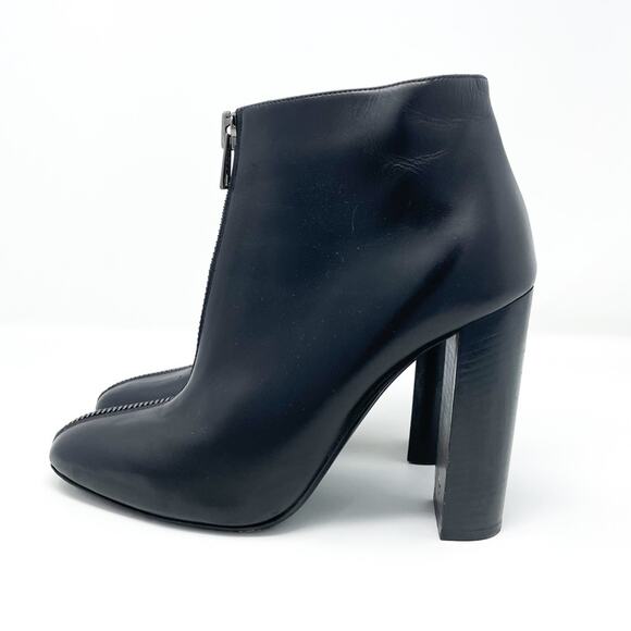 TOM FORD Front-Zip Leather Ankle Boot Black EU 39.5 - Picture 2 of 7